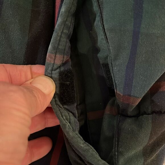 Vintage Gap MNT Country Plaid Tartan Puffer Puffy Fleece Lined Men’s Vest Jacket - Picture 8 of 9